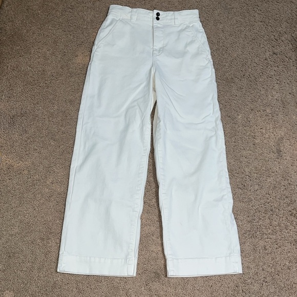 Everlane The Organic Wide-Leg 2.0 Crop Pant Bone 6 - Picture 5 of 10